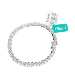 Effy Diamond Tennis Bracelet  925 Sterling Silver 0.22 CT T.W.